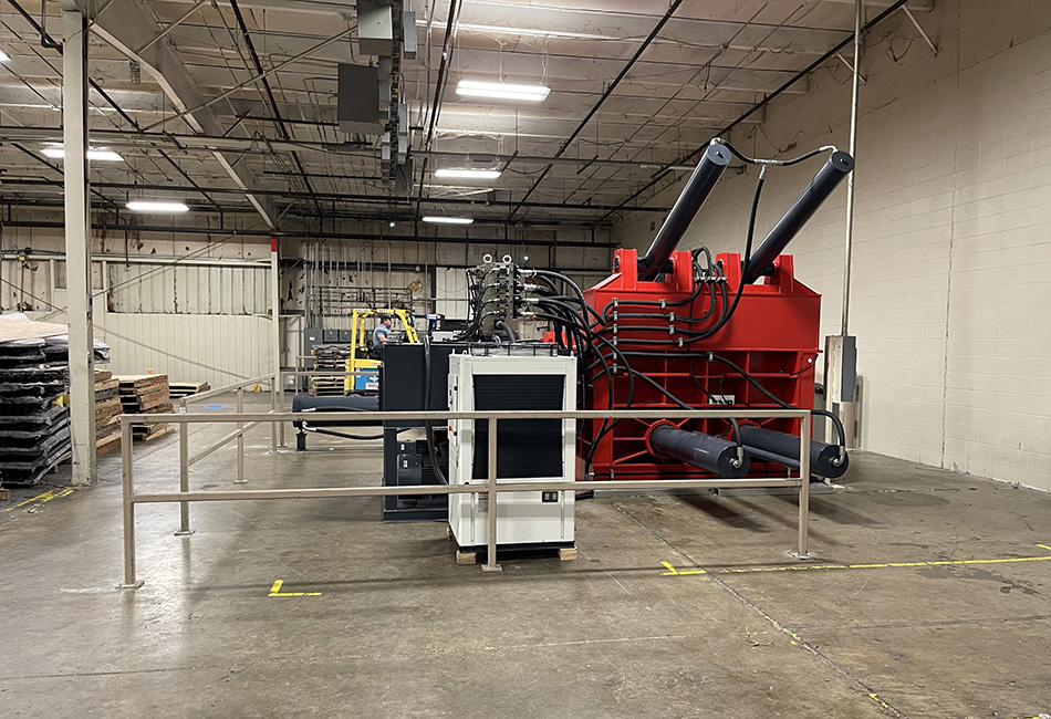 Empacadora autom&aacute;tica de chatarra estilo tapa 