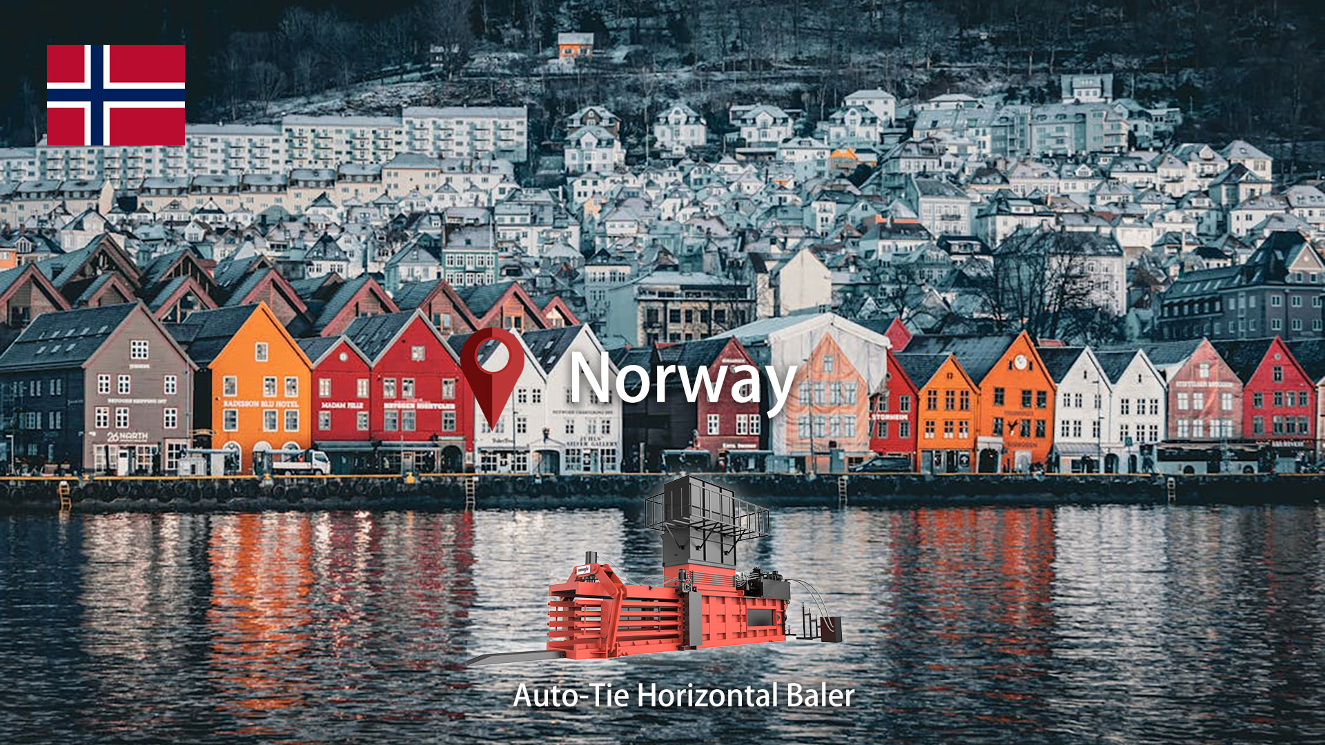 Noruega: ENERPAT Se instaló una máquina prensadora de papel hidráulica de amarre automático