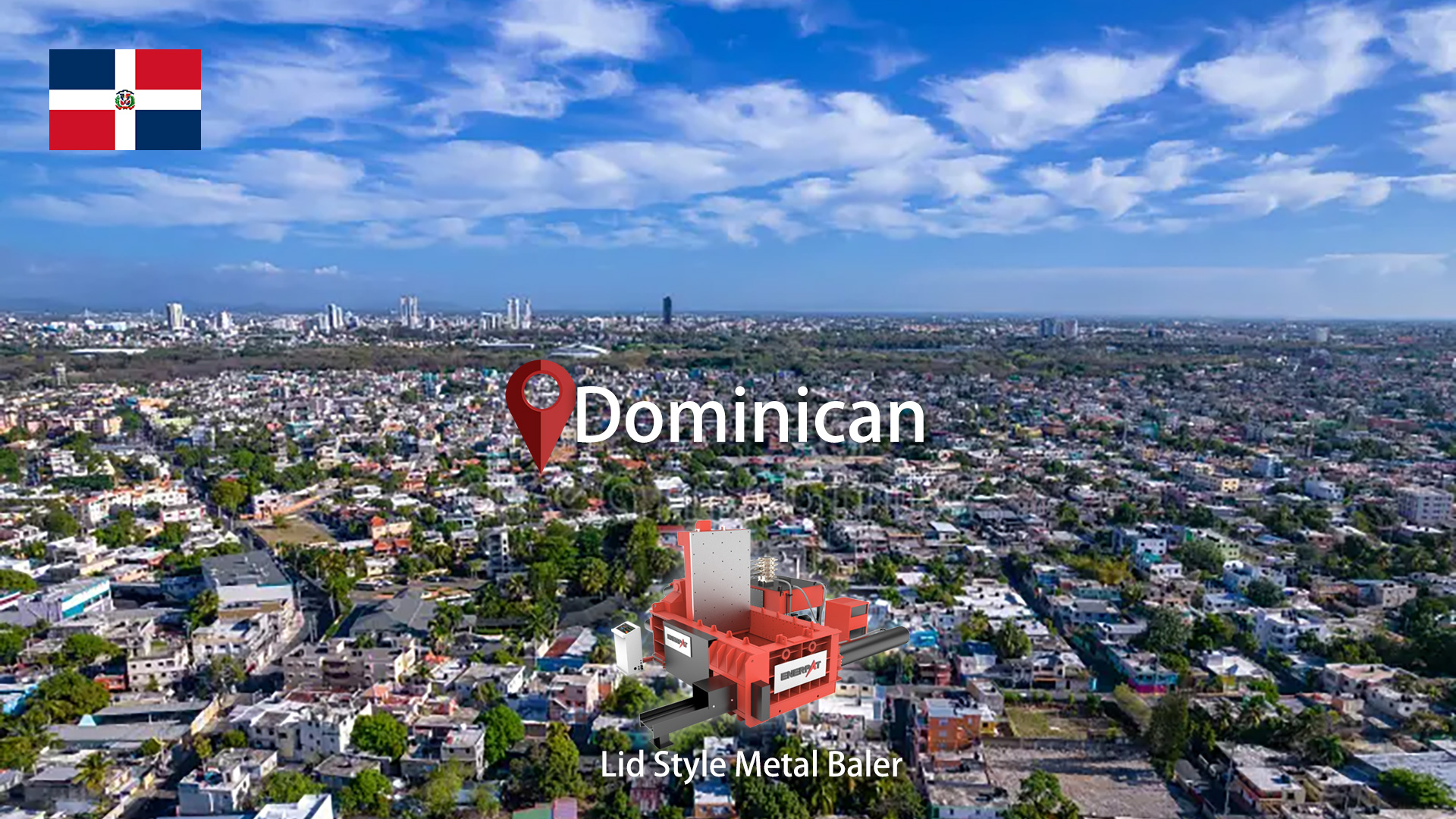 Dominicana: ENERPAT Empacadora metálica tipo tapa a la venta instalada