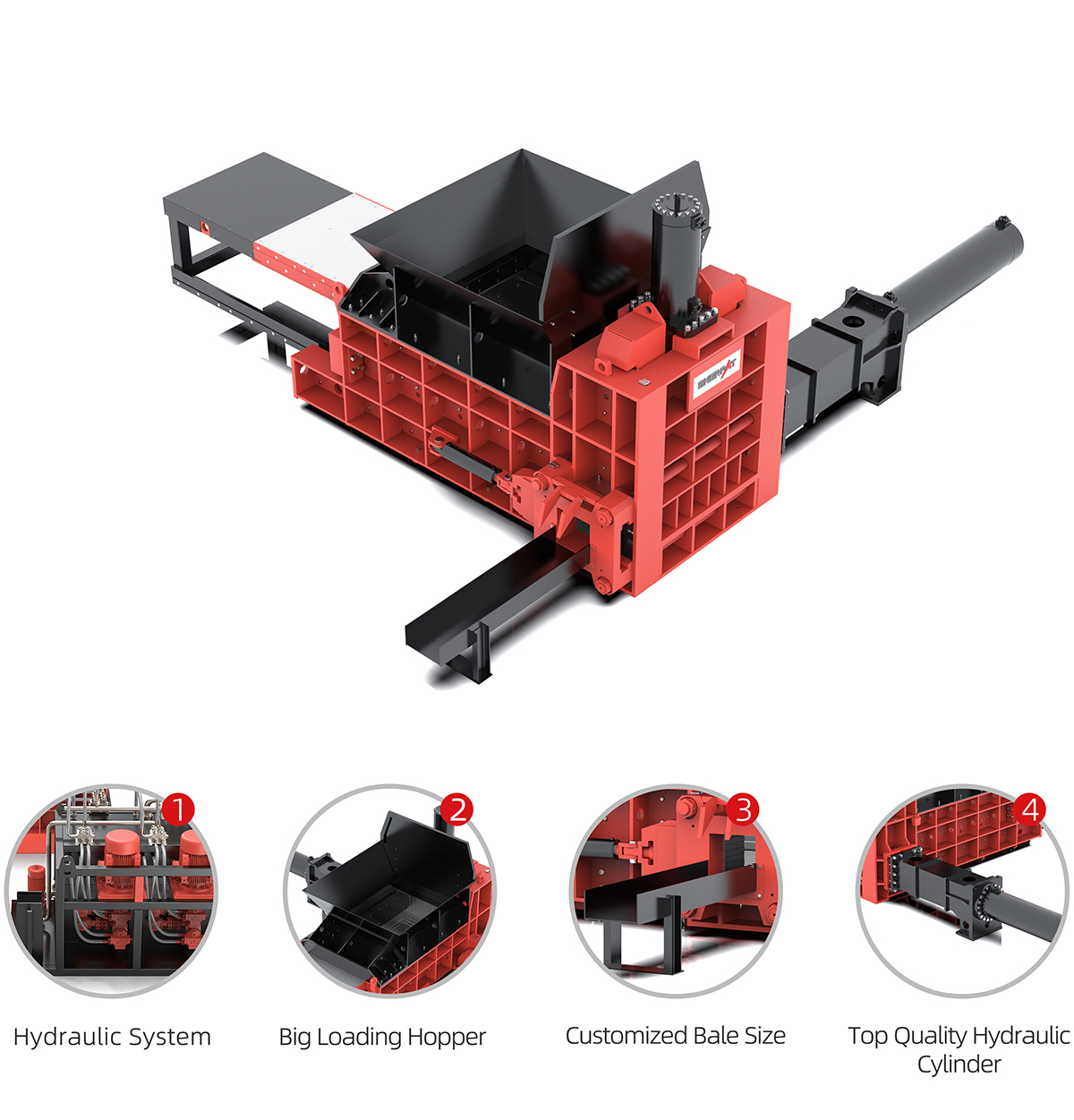 Empacadora de metal de triple compresi&oacute;n