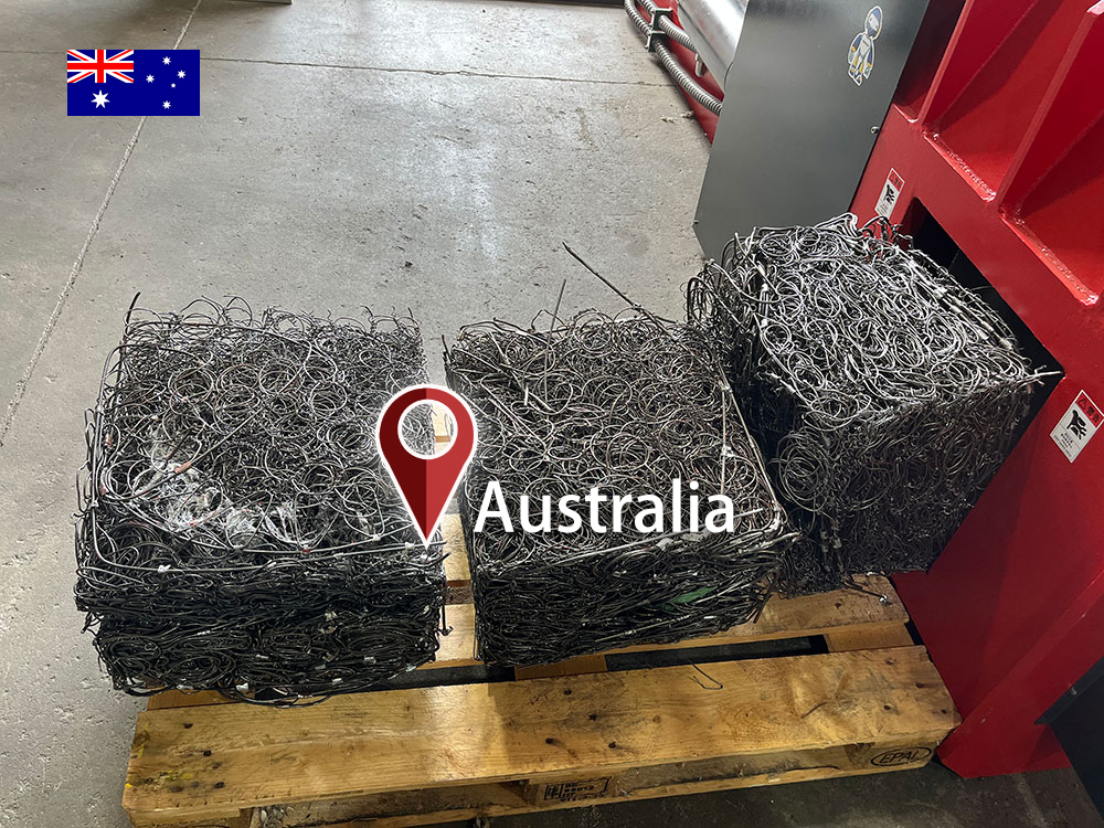 Australia: ENERPAT Instalada empacadora de chatarra de resortes para colchones para la venta
