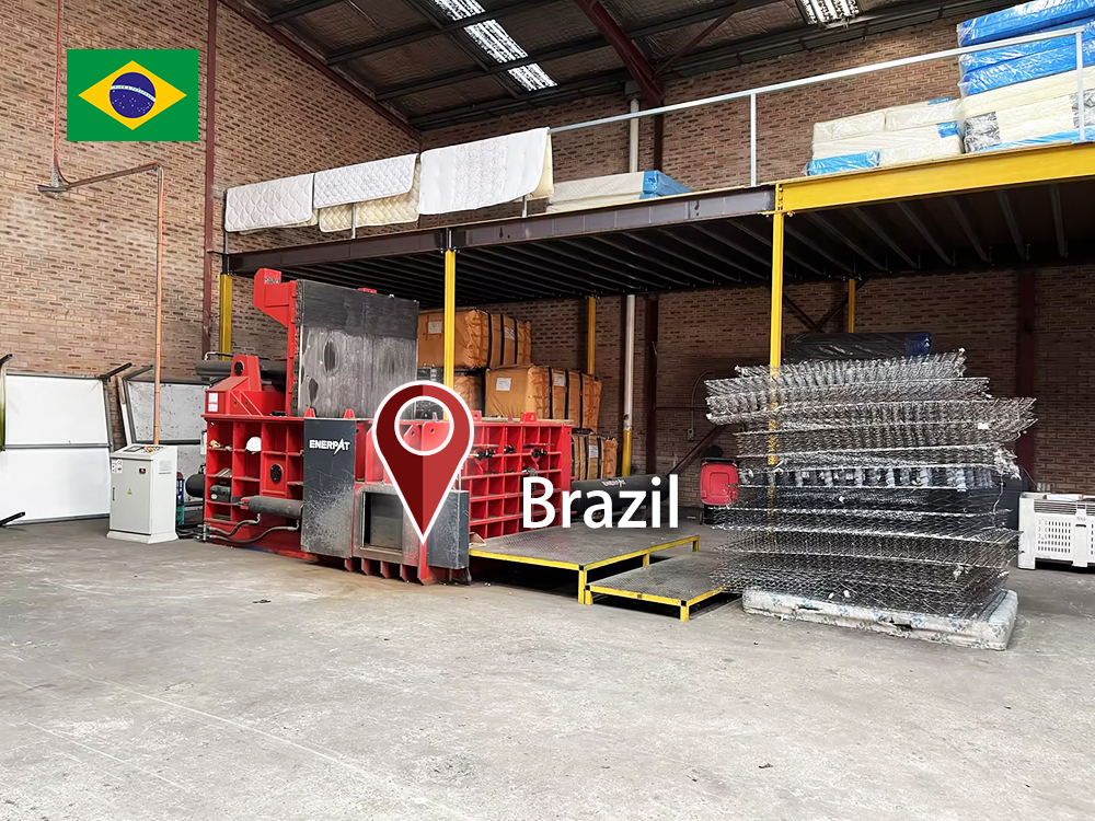 Brasil: ENERPAT Instalada máquina bloquera de chatarra para hierro