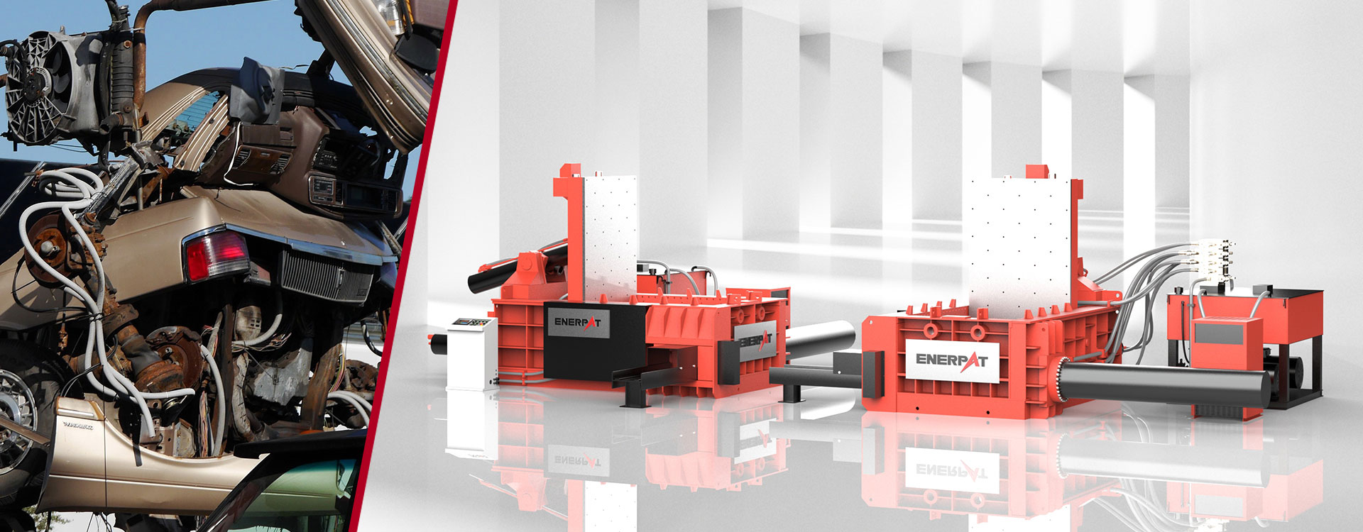 Máquina empacadora de acero con tapa de ENERPAT